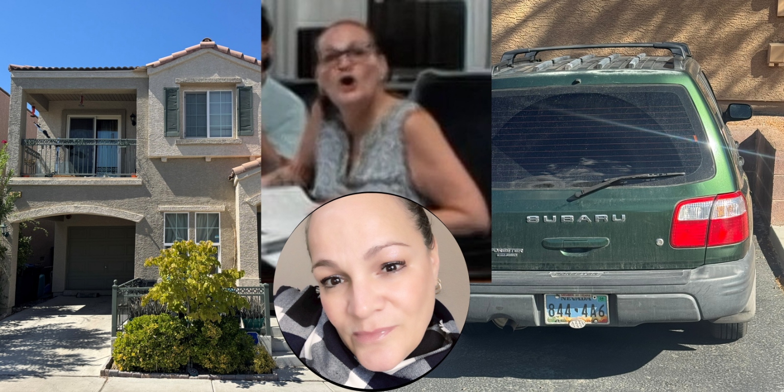 Melinda Ann Costa – Picture gallery – Ringquist home, green Subaru car with license plate NV 844-4A6